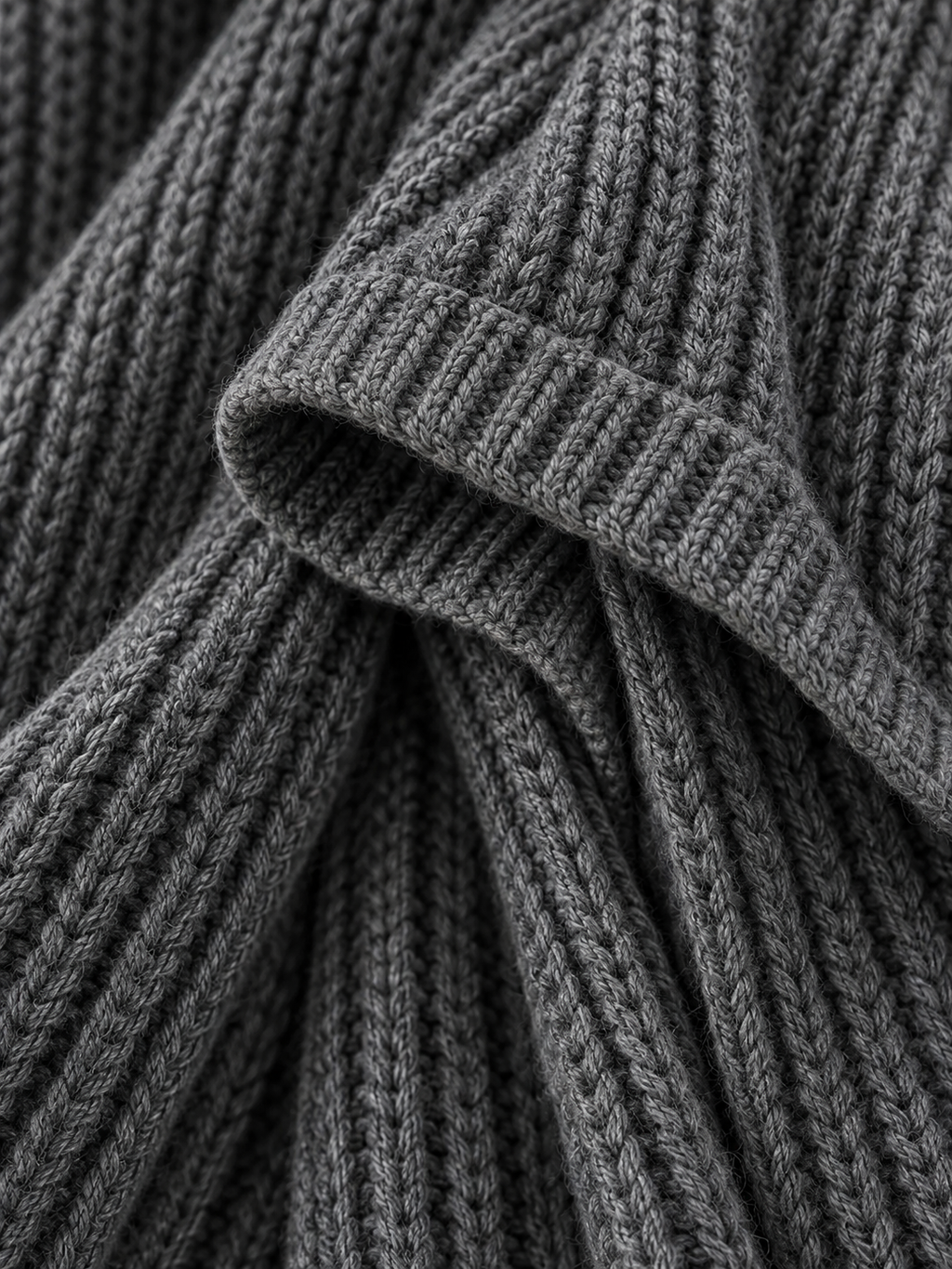 Hooded Chunky-Ribbed Knit Cardigan