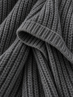 Hooded Chunky-Ribbed Knit Cardigan