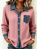 Comfortable Denim Cardigan