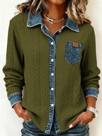 Comfortable Denim Cardigan