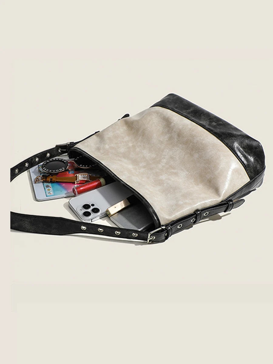 Fashionable Color-block Handbag