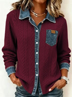 Comfortable Denim Cardigan