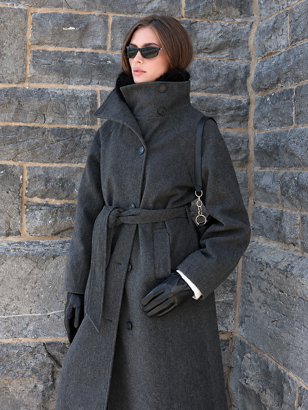 Oversized Belted Long Coat