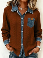 Comfortable Denim Cardigan