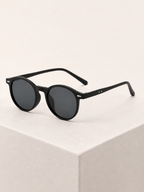Gafas de sol retro de montura redonda transparente