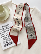 Double Layer Printed Scarf - Hair, Neck & Bag Accessory