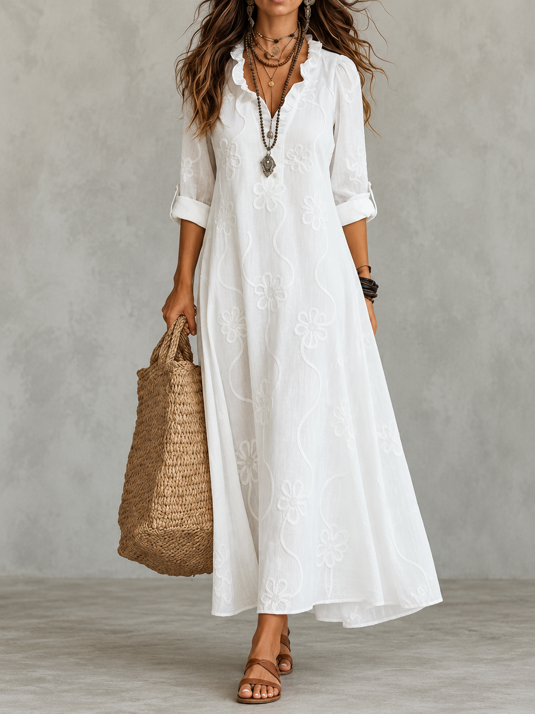 Floral Print Flowy Dress