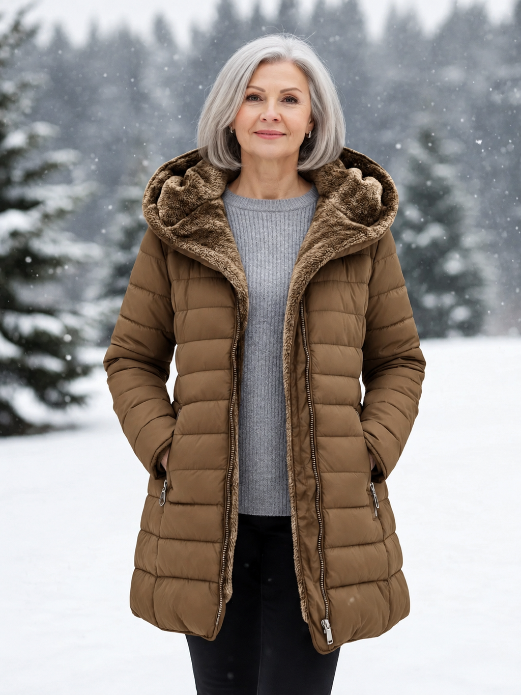 Quilted Hooded Winter Jacket