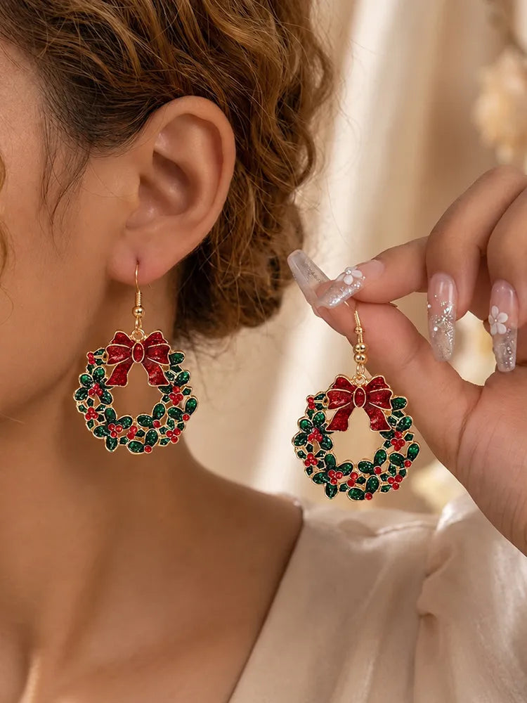 Wreath-style Festive Earrings