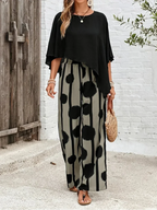 Comfortable Elastic Waist Two-Piece Set
