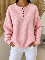Textured Button Knit Sweater