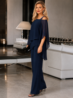 Solid Color Half Sleeve Two Piece Set