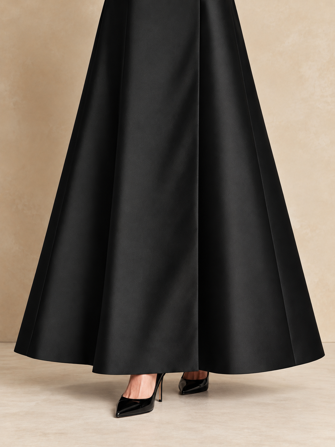 Elegant High-Collar Bell Sleeve Maxi Dress