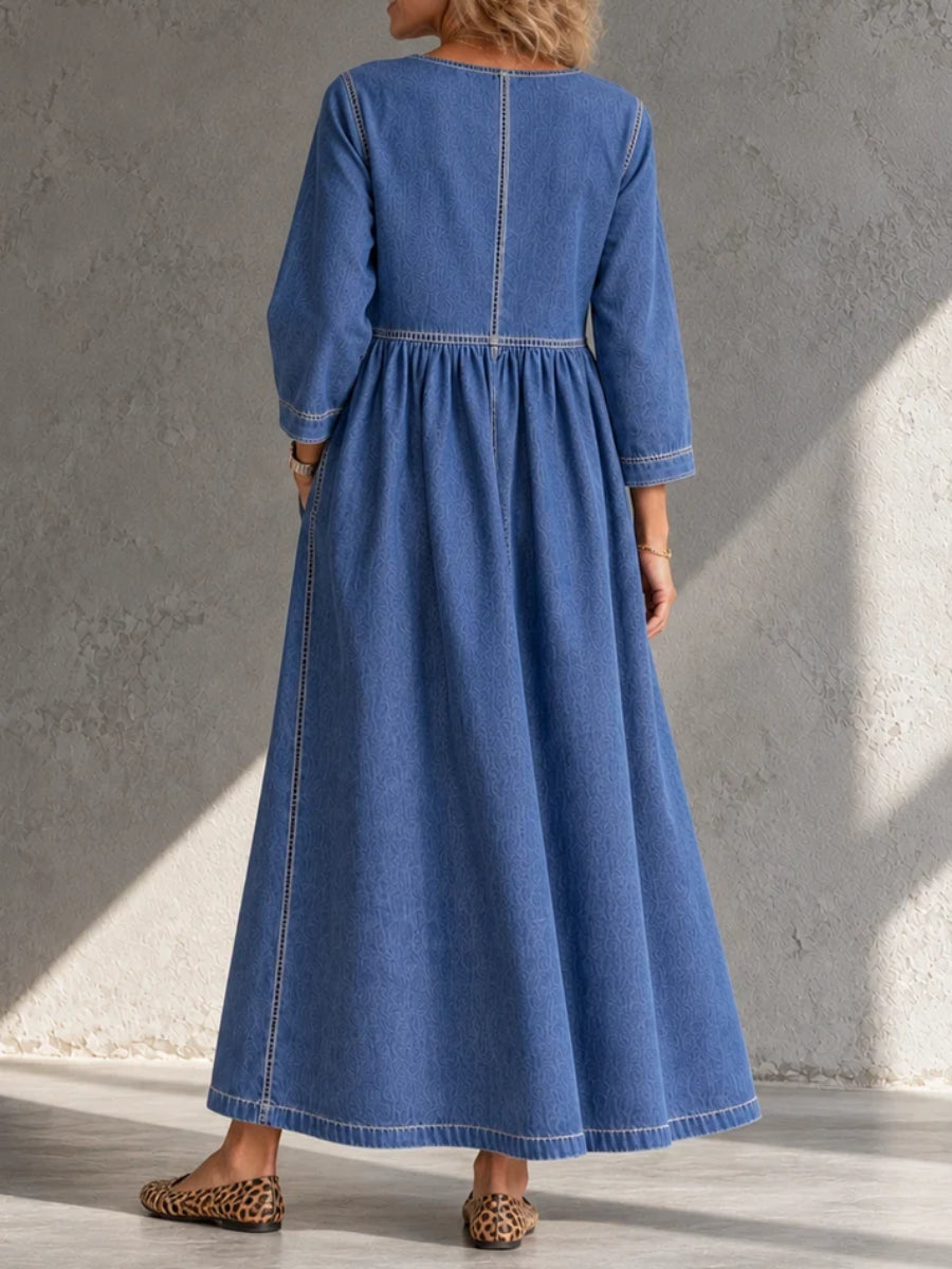 Vestido midi de mezclilla vintage
