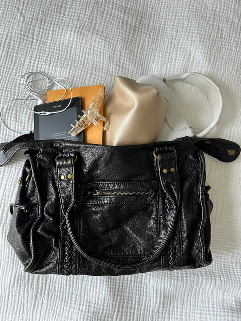 Vintage Woven Leather Shoulder Bag