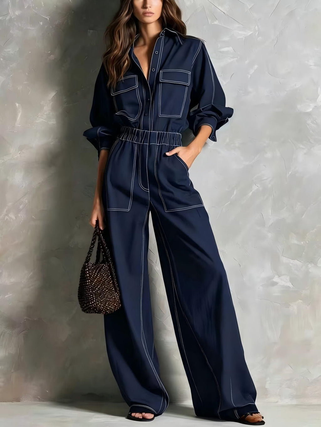 Utility Wide Leg Jumpsuit