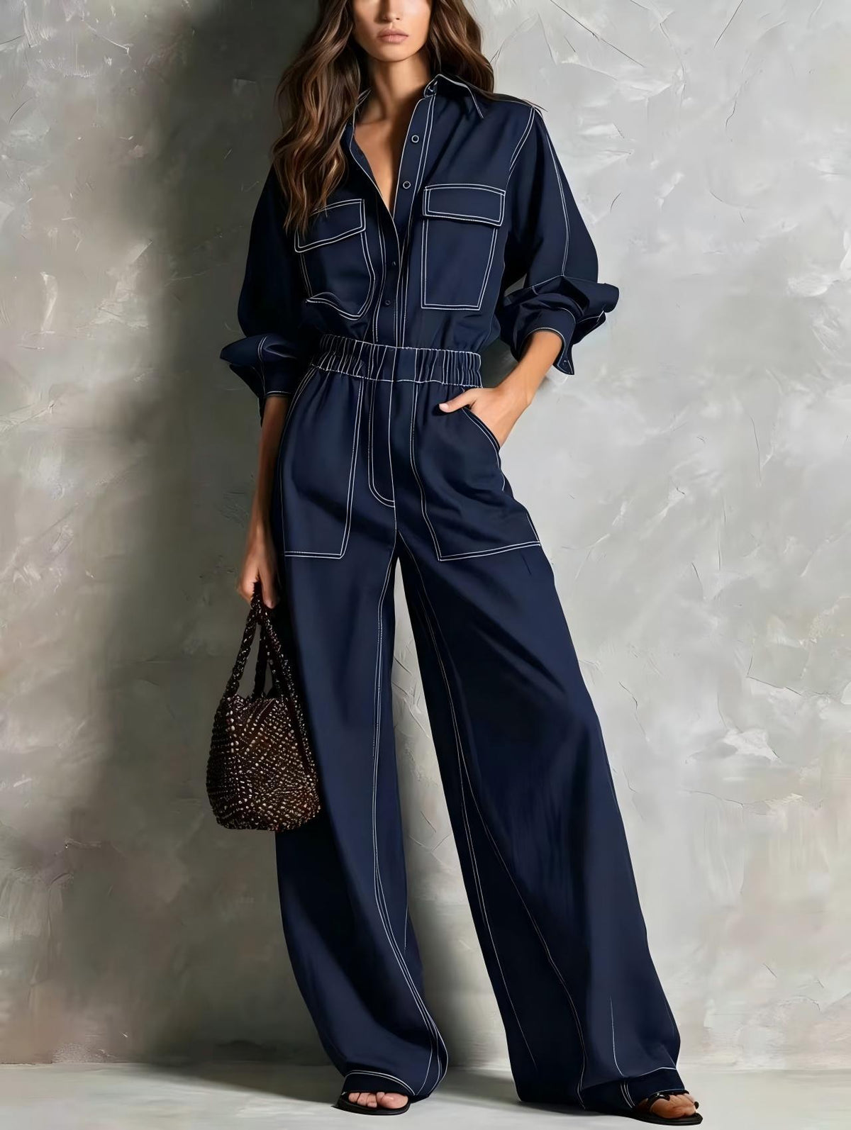 Utility Wide Leg Jumpsuit