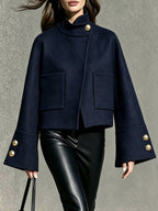 Casual Chanel-style Long-sleeved Tweed Jacket