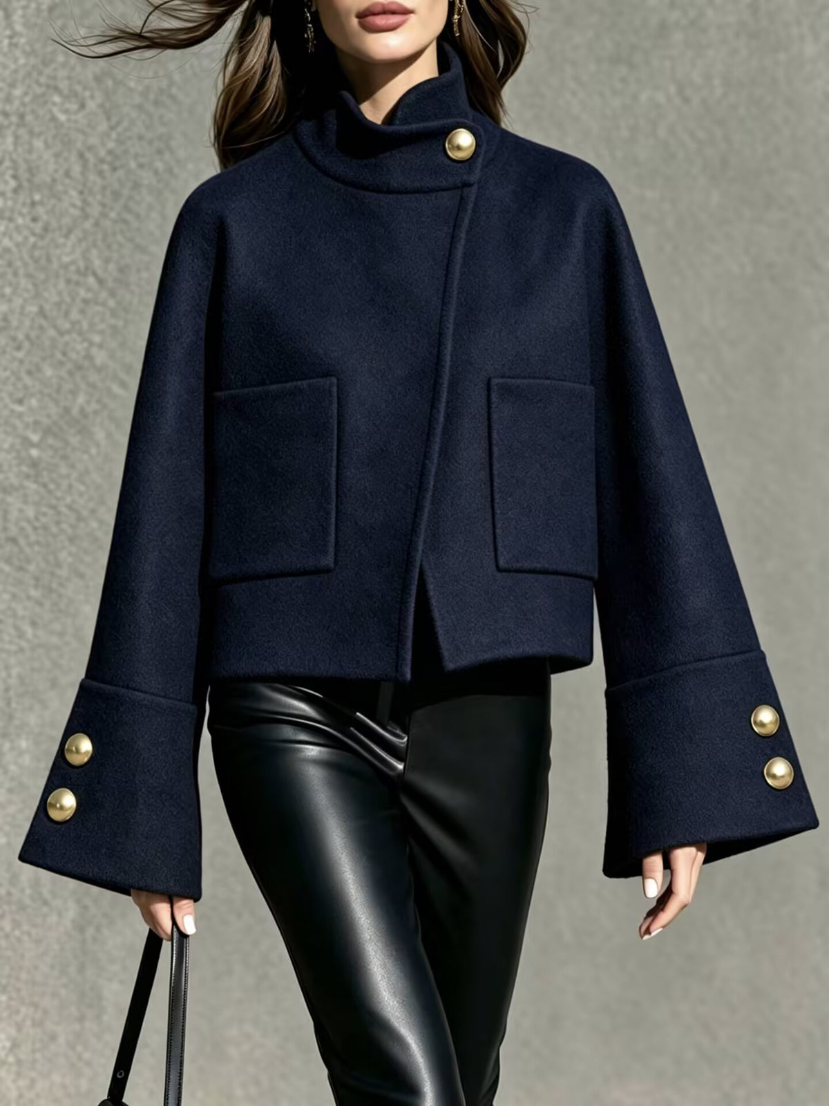 Casual Chanel-style Long-sleeved Tweed Jacket