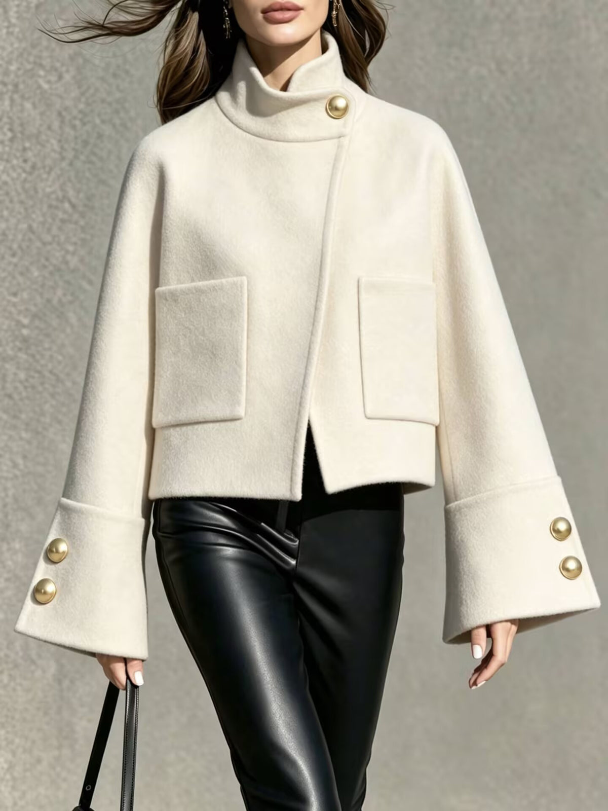 Casual Chanel-style Long-sleeved Tweed Jacket