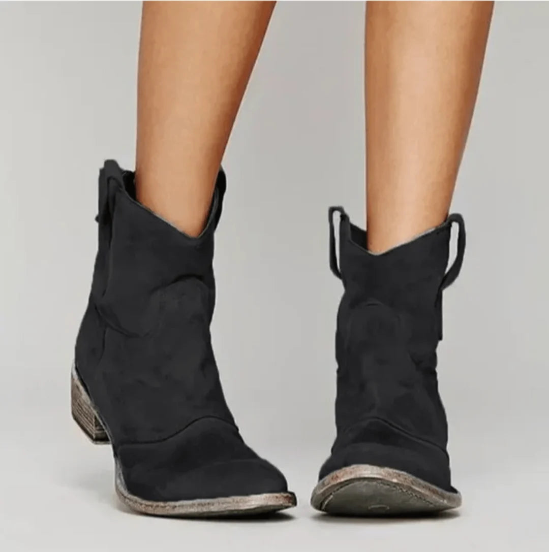 Slouchy Ankle Suede Orthopedic Boots