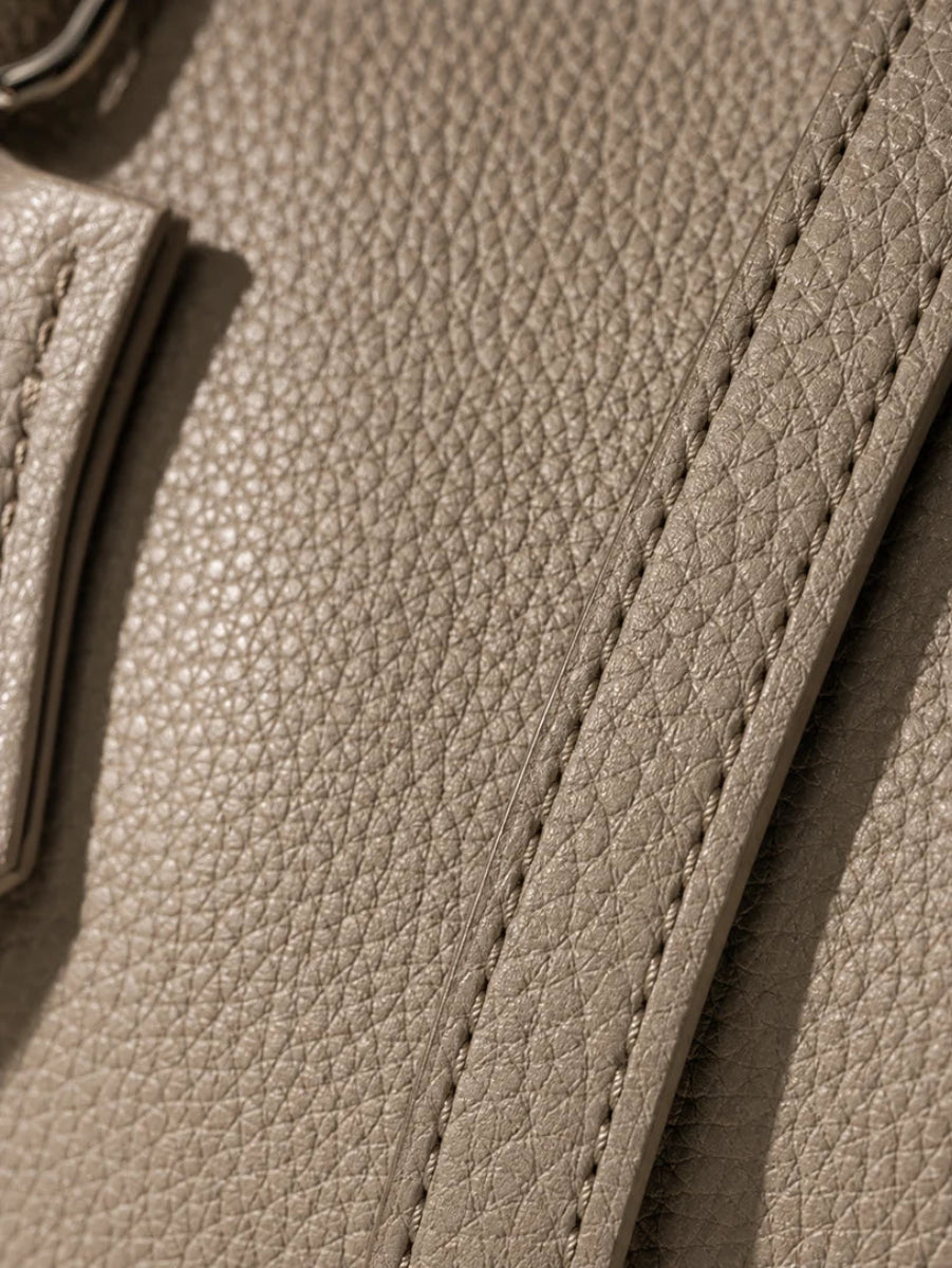 Minimalist Lock-Detail Bucket Tote Bag