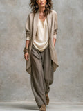 THREE-PIECE WIDE-LEG SUIT SET