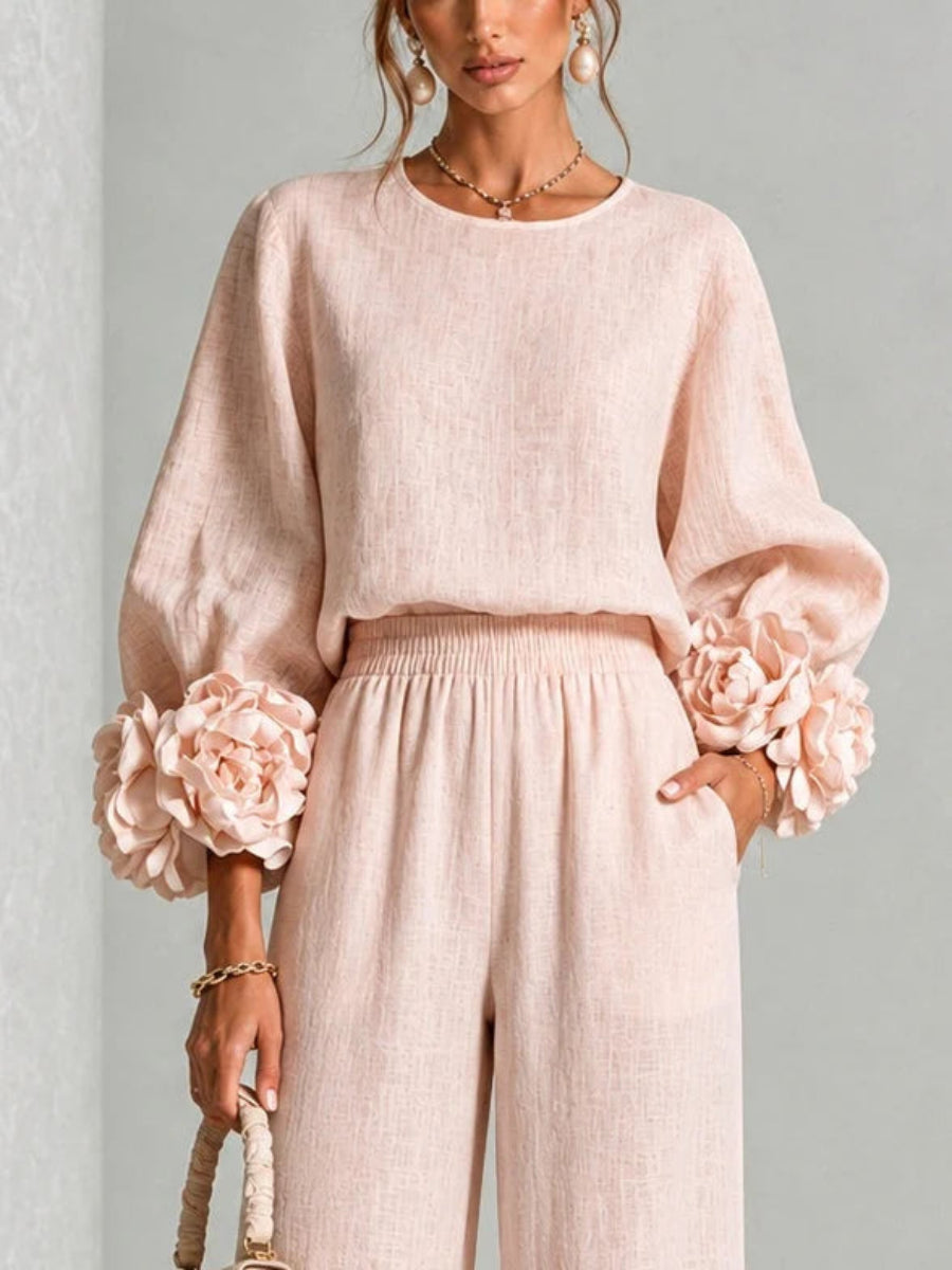 FLORAL CUFF TWO PIECE SET