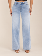 Plus Size Mid-Low Rise Baggy Jeans