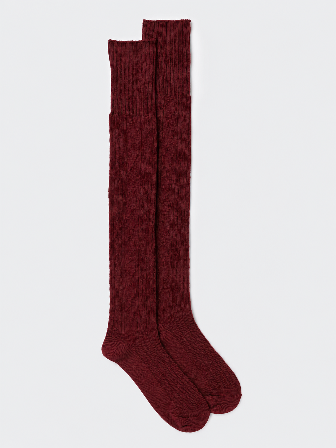 Cable Knit Over the Knee Socks