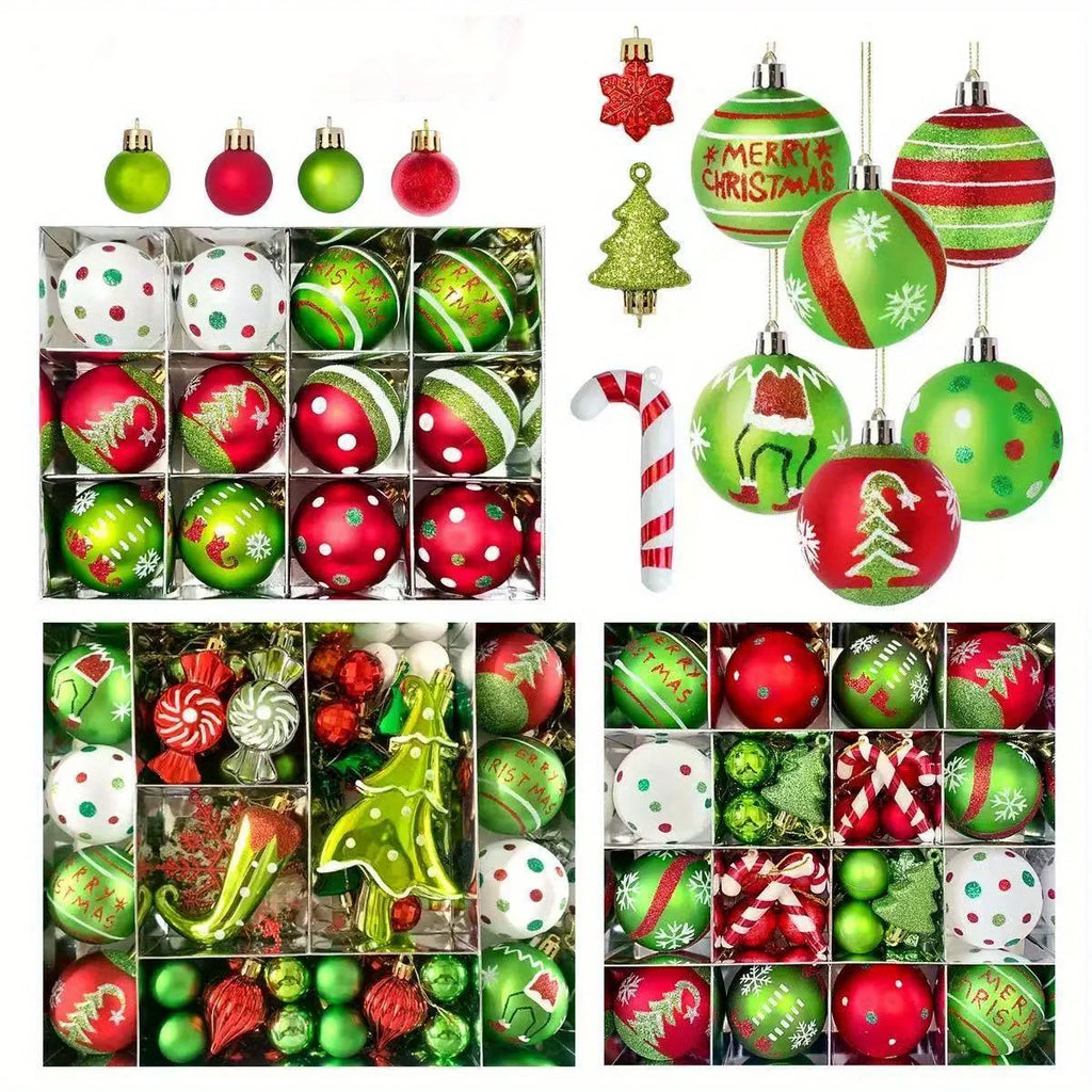 46PCS Christmas Tree Ornament Set | Holiday Decorations