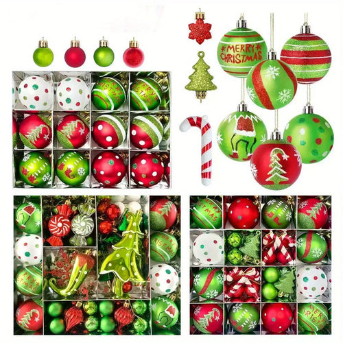 46PCS Christmas Tree Ornament Set | Holiday Decorations