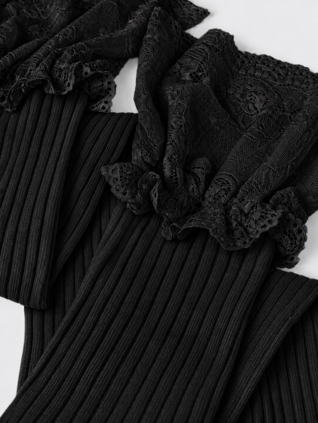Lace Trim Over the Knee Socks