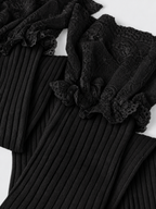 Lace Trim Over the Knee Socks