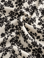 High-Neck Long Sleeve Floral Print Maxi Dress