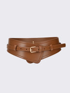 Fashionable Imitation Leather Harness Wide Belt