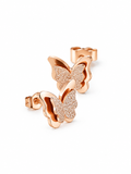 Rose Butterfly Earrings