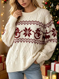 Cozy Christmas Reindeer Knit Sweater