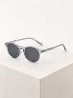 Gafas de sol retro de montura redonda transparente