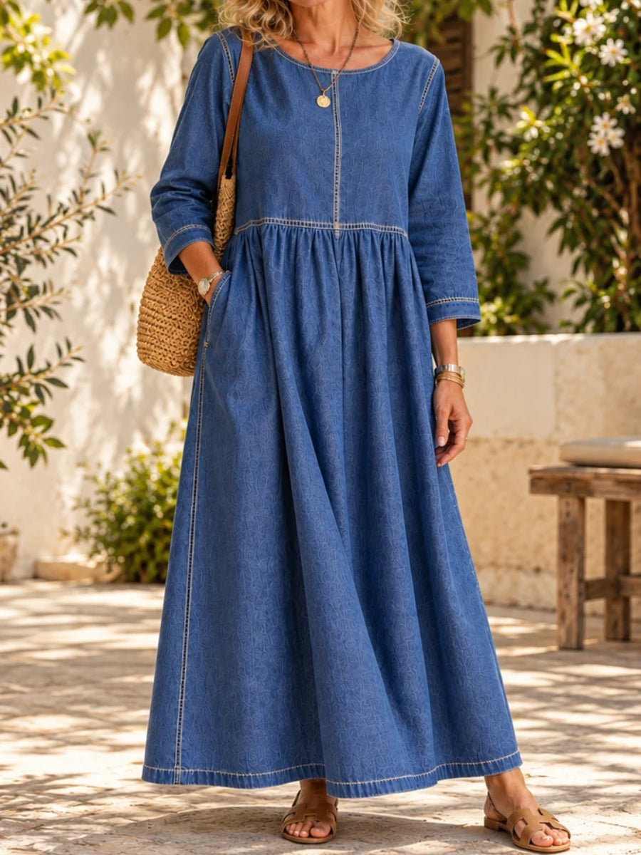 Vestido midi de mezclilla vintage