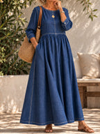 Vestido midi de mezclilla vintage