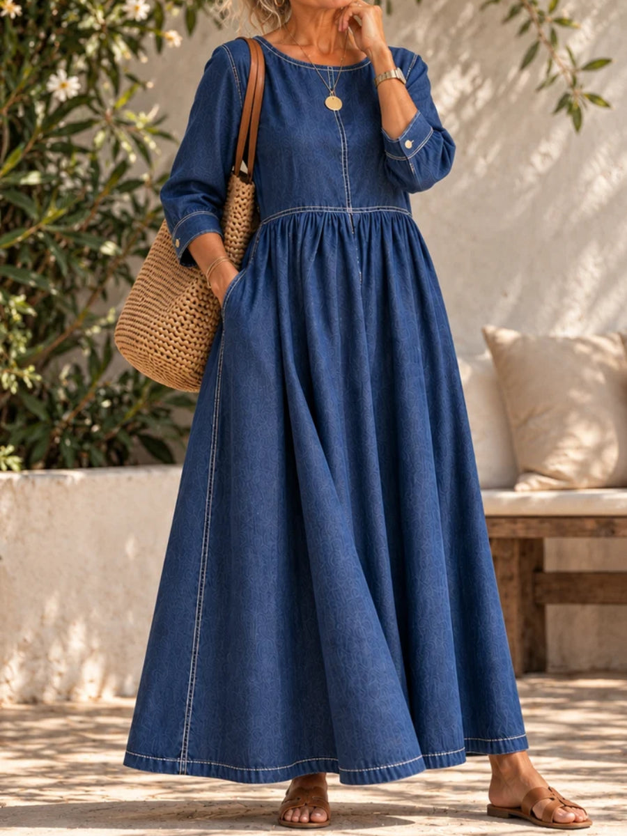 Vestido midi de mezclilla vintage