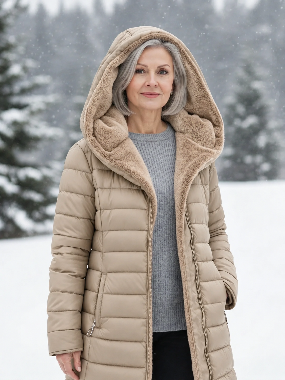 Quilted Hooded Winter Jacket