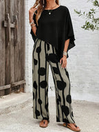 Comfortable Elastic Waist Two-Piece Set
