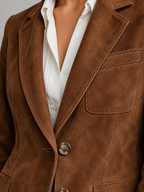 Vintage Suede Blazer Jacket