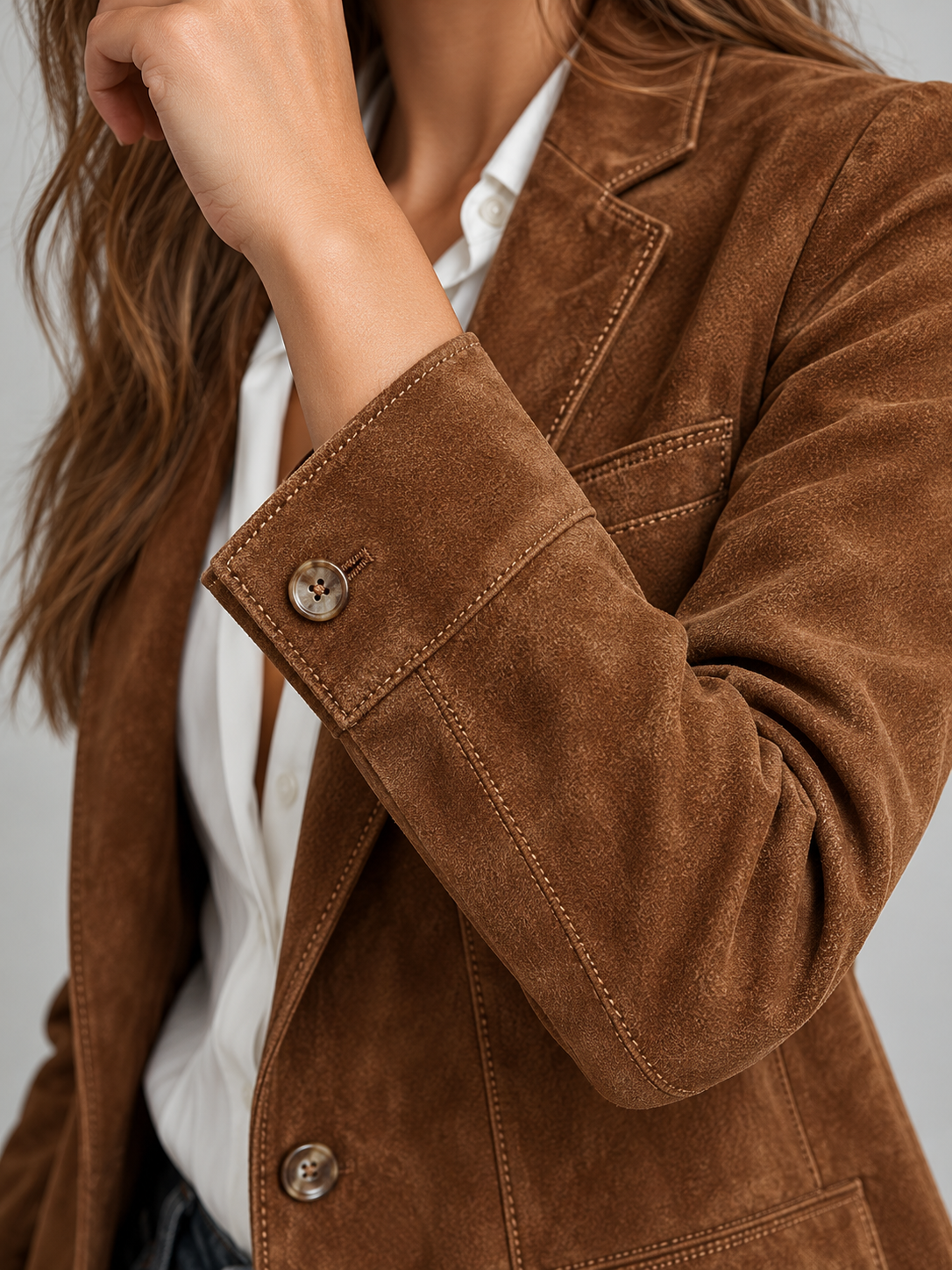Vintage Suede Blazer Jacket