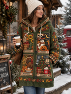Jacquard Knit Cardigan