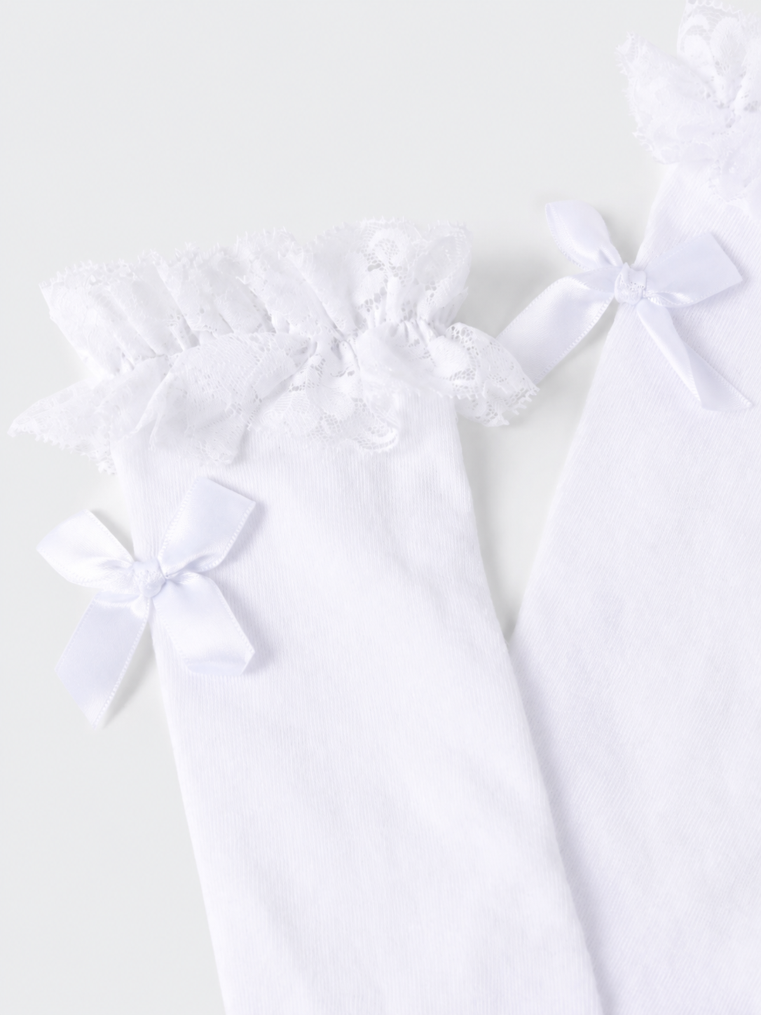 Lace Trim Bow Over the Knee Socks