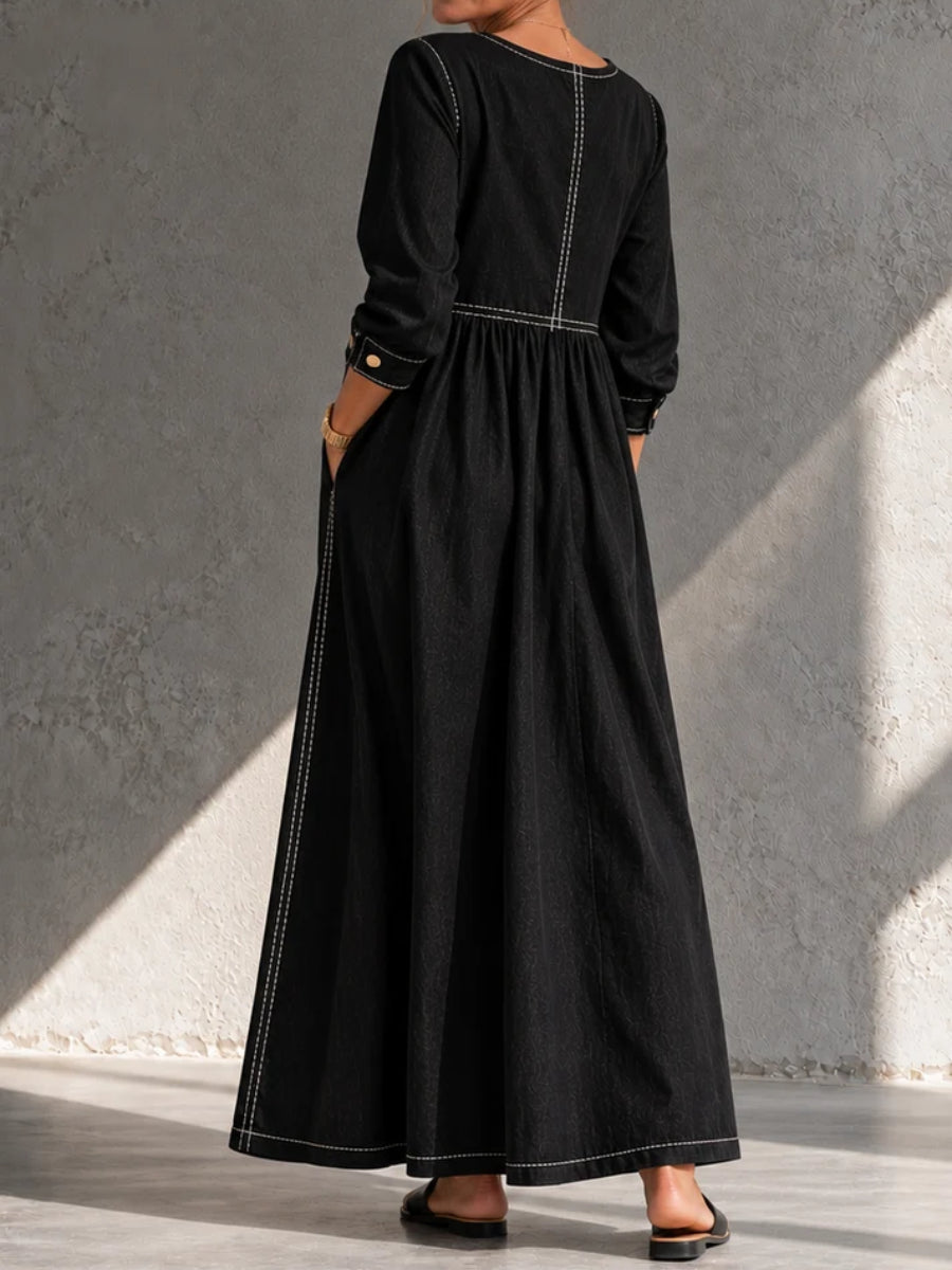 Vestido midi de mezclilla vintage