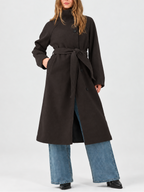 Oversized Belted Long Coat
